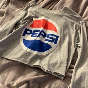 Pepsi Long Sleeve Crop Top